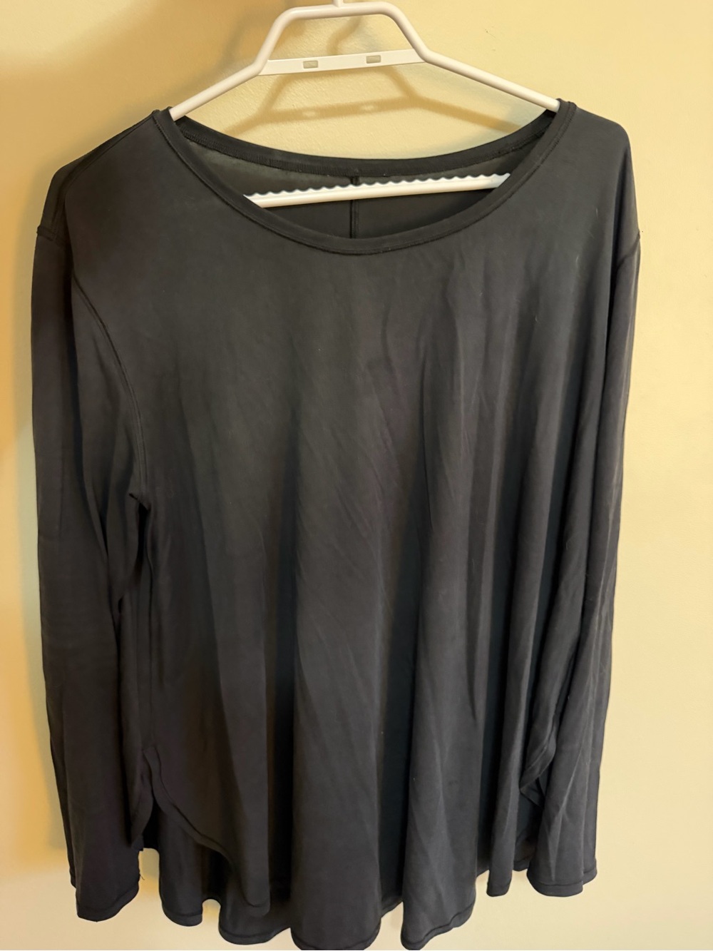lululemon athletica Black Long Sleeve Scoop-Neck Top